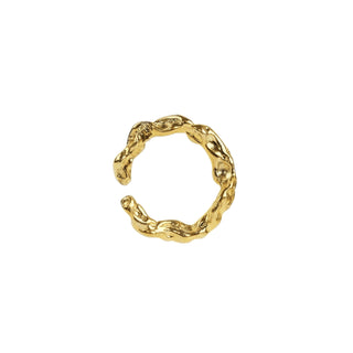 Gilded Lavawave cuff-ring