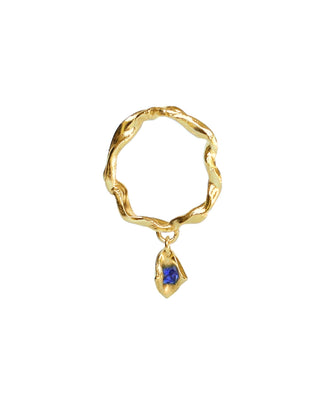 ring ‘magma leaf’ dark blue