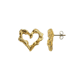 glided earrings ‘follow your heart’