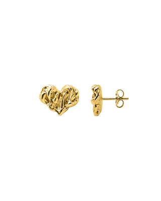 ‘your heart skips’ studs gold (pre-order)