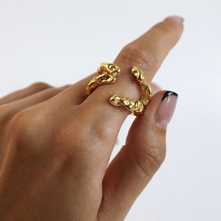 Gilded Lavawave cuff-ring (pre-order)