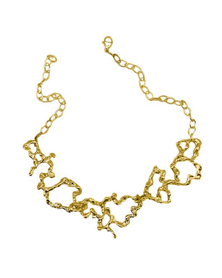 Gilded lava necklace