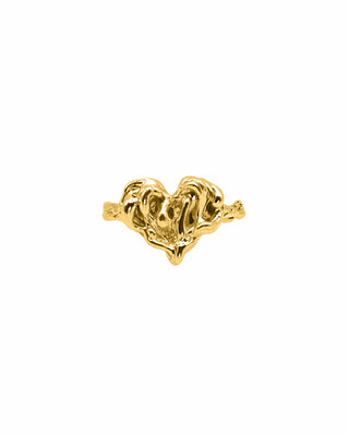 ‘your heart skips’ gold ring (pre-order)